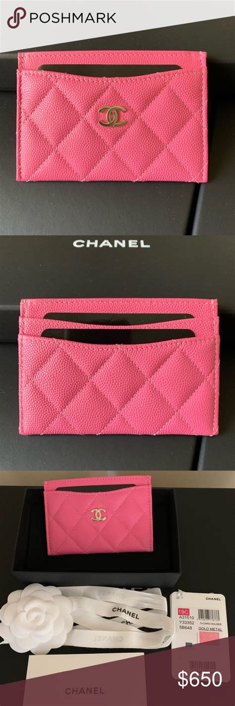 pink chanel card holder|real chanel card holder.